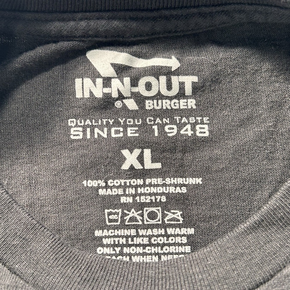 In-N-Out Colorado Short Sleeve Black Graphic Print T-shirt Men's‎ XL Fast Food - Picture 3 of 6